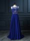 Sleeveless Brush Train Criss Cross Beading Prom Party Dress