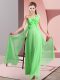 Lace Up Quinceanera Dama Dress Hand Made Flower Sleeveless Floor Length