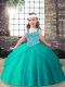 Sleeveless Beading Lace Up Pageant Dress for Womens
