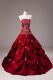 Taffeta Sleeveless 15th Birthday Dress Brush Train and Embroidery and Pick Ups