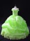 Custom Fit Beading and Appliques and Pick Ups 15th Birthday Dress Lace Up Sleeveless Floor Length