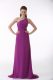 Perfect Beading and Ruching Prom Dresses Fuchsia Backless Sleeveless Brush Train