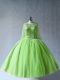 Ball Gowns Sweet 16 Dress Green Scoop Tulle Long Sleeves Floor Length Lace Up