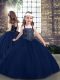 Fancy Sleeveless Beading Lace Up Little Girl Pageant Dress