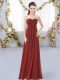 Sleeveless Zipper Floor Length Ruching Damas Dress