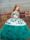 Amazing Empire Pageant Gowns For Girls Teal Straps Sleeveless Floor Length Lace Up