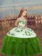 Straps Sleeveless Tulle Little Girl Pageant Dress Embroidery Lace Up