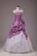 Most Popular Floor Length A-line Sleeveless Lilac Quinceanera Gowns Lace Up