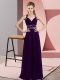 Empire Custom Made Purple Straps Chiffon Sleeveless Floor Length Backless Empire Custom Made Purple Straps Chiffon Sleeveless Floor Length Backless