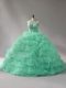 Sleeveless Court Train Lace Up Beading and Pick Ups Quinceanera Gowns