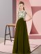 Simple Olive Green Sleeveless Chiffon Zipper Vestidos de Damas for Wedding Party  Simple Olive Green Sleeveless Chiffon Zipper Vestidos de Damas for Wedding Party