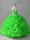 Chic Organza Lace Up 15 Quinceanera Dress Sleeveless Floor Length Beading and Hand Made Flower