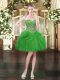 Artistic Ball Gowns Green Sweetheart Tulle Sleeveless Mini Length Lace Up