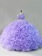 Gorgeous Lavender Scoop Neckline Beading Quince Ball Gowns Sleeveless Lace Up