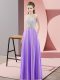 Extravagant Lavender Sleeveless Satin Backless Prom Dresses for Prom and Party