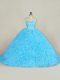 Sweetheart Sleeveless Organza Quinceanera Dresses Beading and Ruffles Court Train Lace Up