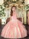 Cute Halter Top Sleeveless Tulle Little Girls Pageant Dress Beading and Ruffles Backless  Cute Halter Top Sleeveless Tulle Little Girls Pageant Dress Beading and Ruffles Backless