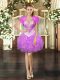 Mini Length Lilac Party Dress for Girls Sweetheart Sleeveless Lace Up