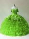 Popular Quinceanera Gowns Sweet 16 and Quinceanera with Embroidery and Ruffled Layers Off The Shoulder Sleeveless Lace Up