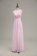 Baby Pink One Shoulder Neckline Ruching Dress for Prom Sleeveless Zipper