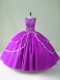 Traditional Scoop Sleeveless Tulle Quince Ball Gowns Beading and Appliques Zipper