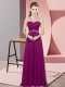 Chiffon Sleeveless Floor Length Prom Gown and Beading