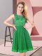 Green Sleeveless Chiffon Backless Dama Dress for Quinceanera for Wedding Party