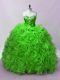 Superior Floor Length Green Quinceanera Dresses Sweetheart Sleeveless Lace Up