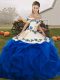 Amazing Off The Shoulder Sleeveless Tulle Quinceanera Gowns Embroidery and Ruffles Lace Up