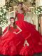 Glamorous Sleeveless Ruffles Lace Up Sweet 16 Quinceanera Dress