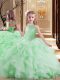 Nice Floor Length Ball Gowns Sleeveless Kids Pageant Dress Lace Up