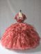 Red Sleeveless Beading and Ruffles Floor Length Sweet 16 Quinceanera Dress