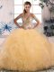 Fantastic Sleeveless Lace Up Floor Length Beading Quinceanera Gowns
