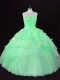 Colorful Floor Length Lace Up Sweet 16 Dresses for Sweet 16 and Quinceanera with Hand Made Flower