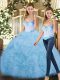 Sleeveless Beading and Ruffles Lace Up Quinceanera Dress