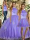 Popular Lavender Sleeveless Tulle Backless Quinceanera Gown for Sweet 16 and Quinceanera