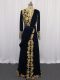 Custom Made Navy Blue Column/Sheath Chiffon Scoop Long Sleeves Lace and Appliques Floor Length Zipper Prom Evening Gown