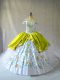 Ball Gowns 15th Birthday Dress White Off The Shoulder Organza Sleeveless Floor Length Lace Up