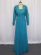 Blue Strapless Zipper Lace and Appliques Custom Made Sleeveless