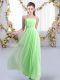 Sleeveless Chiffon Sweep Train Lace Up Court Dresses for Sweet 16 for Wedding Party