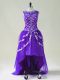 Popular Purple Sleeveless Tulle Zipper Casual Dresses for Prom and Party
