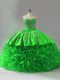 Admirable Sweetheart Neckline Embroidery and Ruffles Sweet 16 Dresses Sleeveless Lace Up