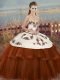 Brown Sleeveless Tulle Lace Up Ball Gown Prom Dress for Military Ball and Sweet 16 and Quinceanera  Brown Sleeveless Tulle Lace Up Ball Gown Prom Dress for Military Ball and Sweet 16 and Quinceanera