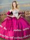 Cute Fuchsia Sleeveless Lace Up Sweet 16 Dress for Sweet 16 and Quinceanera