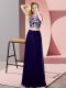 Chiffon Sleeveless Floor Length Evening Dress and Beading