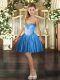 Pretty Baby Blue Lace Up Sweetheart Beading Satin Sleeveless