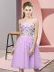 Lilac Lace Up Sweetheart Appliques Damas Dress Tulle Sleeveless