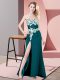 Captivating Teal Sweetheart Zipper Lace and Appliques Dress for Prom Sleeveless