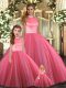 Floor Length Backless Sweet 16 Quinceanera Dress Coral Red for Sweet 16 and Quinceanera with Beading