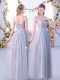 Fantastic Tulle Sleeveless Floor Length Quinceanera Court of Honor Dress and Lace and Belt  Fantastic Tulle Sleeveless Floor Length Quinceanera Court of Honor Dress and Lace and Belt